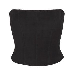 SKIMS Fleece Corset in Onyx